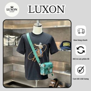 Áo Thun HOMMEFEMME Cowboy Thêu Tay Cao Cấp – Màu Đen
