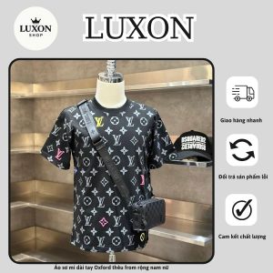 Áo thun họa tiết LV unisex cao cấp Luxon – Form rộng cá tính, chất cotton thoáng mát
