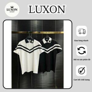 Áo polo nam DG phối viền kẻ chữ V