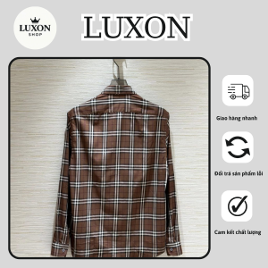 kẻ caro nâu trắng