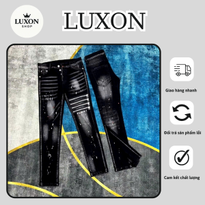 Quần Jean nam 4 cúc vẩy sơn họa iết DSQ ICON