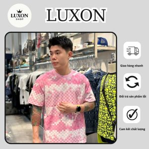 Áo hồng logo LV cực hot