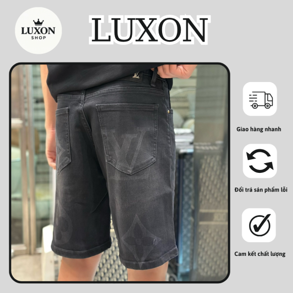 Quần Short LV Họa Tiết Chìm – Đẳng Cấp Tối Giản